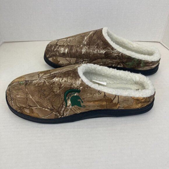 Michigan State University Camo Sherpa Slippers Womens Medium 9/10 Camouflage MSU - Picture 7 of 10
